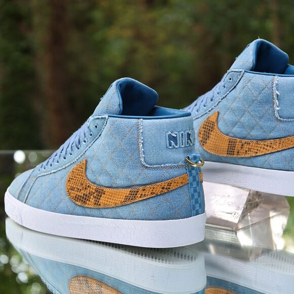 Nike Supreme x SB Zoom Blazer Mid Denim Blue - Picture 13 of 14